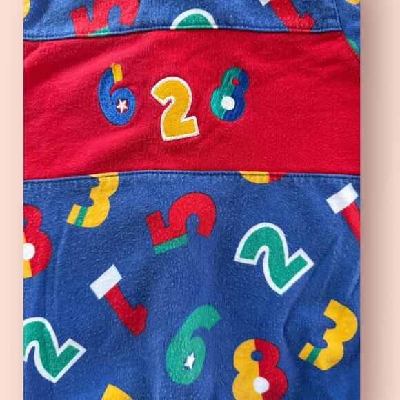 Vtg Gymboree Newborn Play Sports Numbers Bubble Romper Outfit Baby Boy Clothes - Picture 2 of 5